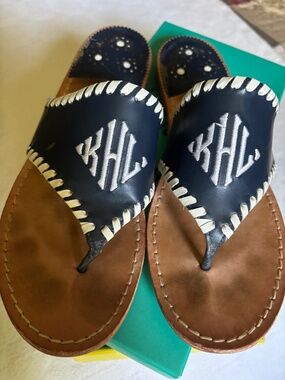Monogram Jack Rogers sandals